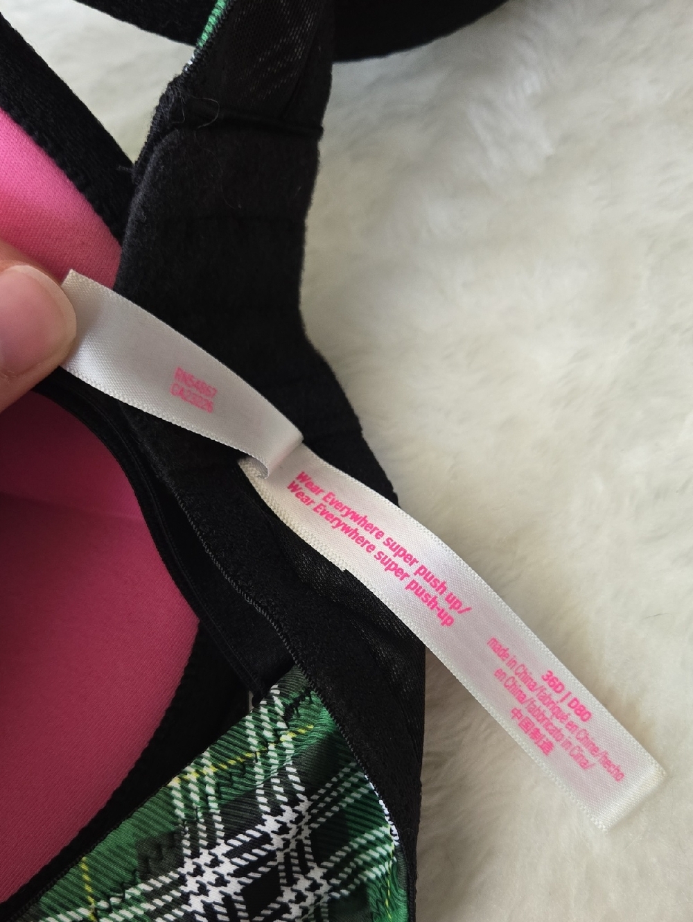 PINK Victoria's Secret Super Push Up Bra, Womens Size 36D - Picture 6 of 8